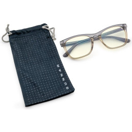 GUNNAR kancelářske/herní dioptrické brýle  TINDRA READER SMOKY QUARTZ * čirá skla * BLF 35 * dioptrie +2.5