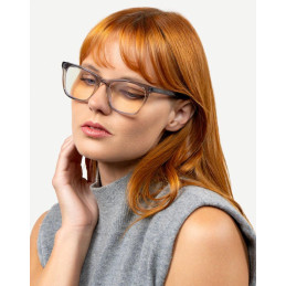 GUNNAR kancelářske/herní dioptrické brýle  TINDRA READER SMOKY QUARTZ * čirá skla * BLF 35 * dioptrie +2.5