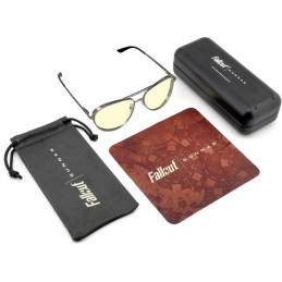 GUNNAR kancelářske/herní brýle FALLOUT  BROTHERHOOD OF STEEL /GUNMETAL/* jantárová skla ztmavující * BLF 65/90 * NEUTRAL