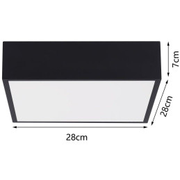 OPRAVENÉ - IMMAX NEO CANTO SLIM Smart stropní svítidlo 28x28cm 22W 1610lm černé Zigbee 3.0, TUYA