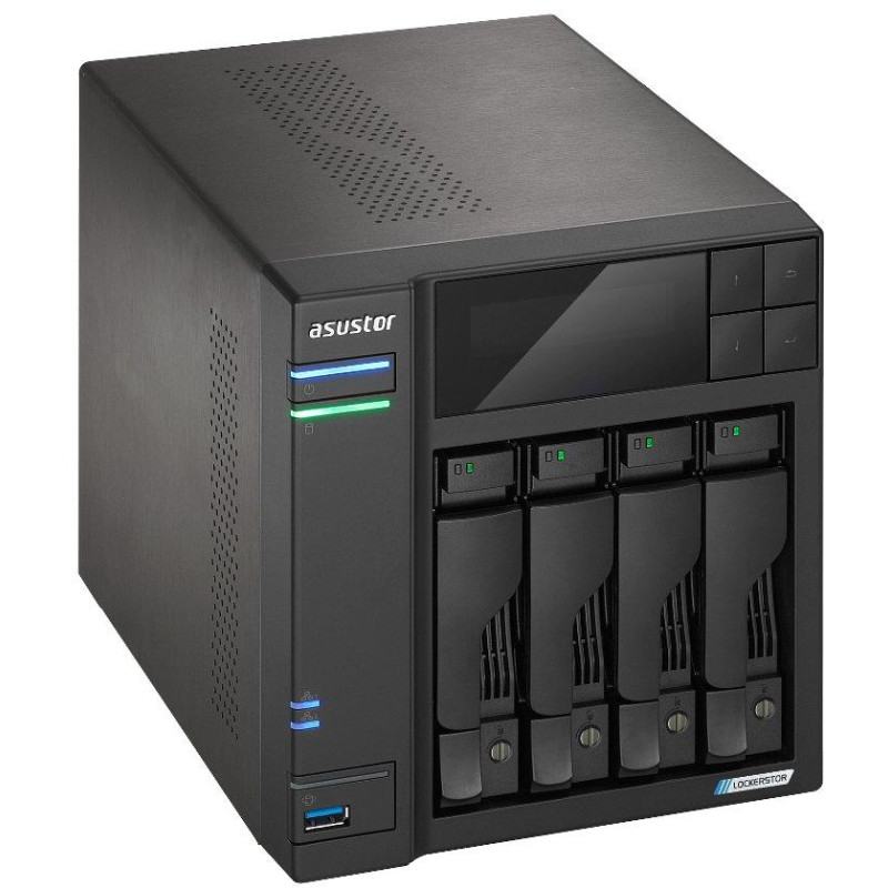 Asustor NAS AS6704T v2 / 4x 2,5"/3,5" SATA III/ Celeron N5105 2.0 GHz/ 4GB/ 2x 5GbE/ 4x M.2/ 2x USB 3.2/ HDMI