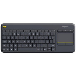 ROZBALENÉ - Logitech klávesnice K400 Plus/ Bezdrátová/ 2.4GHz/ Touchpad/ USB přijímač/ CZ/ Černá