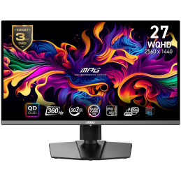 MSI Gaming MPG 271QRX QD-OLED/ 26,5"/ 2560x1440/ OLED/ 0,03ms/ 360Hz/ 250cd/m2/ 1500000:1/ HDMI/ DP/ USB/ VESA/ černý