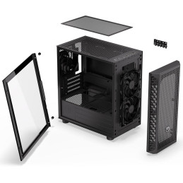 Endorfy skříň Signum M30 Air / microATX / 3x120 mm fan / 2xUSB / USB-C / tvrzené sklo / černá