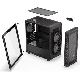 Endorfy skříň Signum M30 ARGB / microATX / 3x120mm ARGB fan / 2xUSB / USB-C / tvrzené sklo / černá