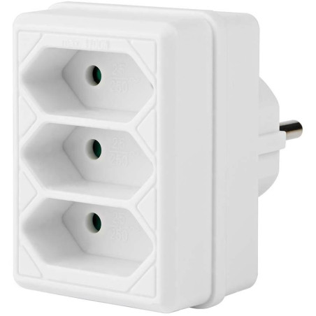 NEDIS síťový rozbočovač/ 3x zásuvka typu C (bez kolíku)/ 250 V AC 50/60 Hz/ 2,5 A/ 1700 W/ bílý