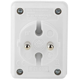 NEDIS síťový rozbočovač/ 3x zásuvka typu C (bez kolíku)/ 250 V AC 50/60 Hz/ 2,5 A/ 1700 W/ bílý