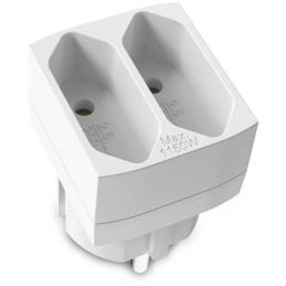 NEDIS síťový rozbočovač/ 2x zásuvka typu C (bez kolíku)/ 250 V AC 50/60 Hz/ 2,5 A/ 1100 W/ bílý