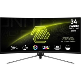 MSI Gaming MAG 345CQR/ 34"/ 3440x1440 / VA/ 1ms/ 180Hz/ 300cd/m2/ 3000:1/ HDMI/ DP/ VESA/ černý