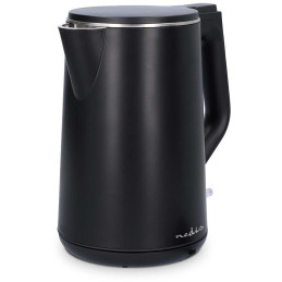 NEDIS rychlovarná konvice KAWK361EBK/ objem 1.5 l/ otáčení o 360°/ spotřeba 2200 W/ černá/ plast