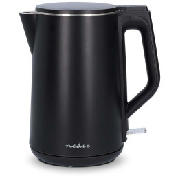 NEDIS rychlovarná konvice KAWK361EBK/ objem 1.5 l/ otáčení o 360°/ spotřeba 2200 W/ černá/ plast