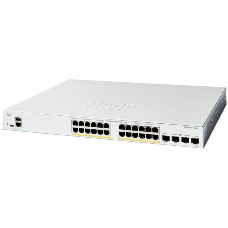 Cisco Catalyst 1200 24-port GE, Full PoE, 4x1G SFP
