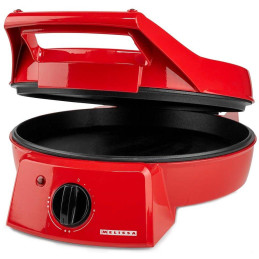 NEDIS Melissa pec na pizzu a gril/ 3 nastavení teploty/ velikost grilovací desky 30cm/ spotřeba 1800 W/ červená (hliník)