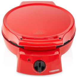 NEDIS Melissa pec na pizzu a gril/ 3 nastavení teploty/ velikost grilovací desky 30cm/ spotřeba 1800 W/ červená (hliník)