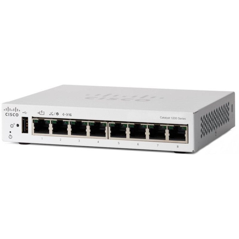 Catalyst 1200 8-port GE, Desktop, Ext PS, PoE Input