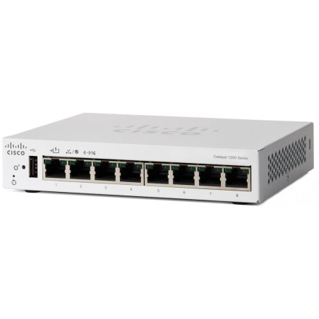 Catalyst 1200 8-port GE, Desktop, Ext PS, PoE Input