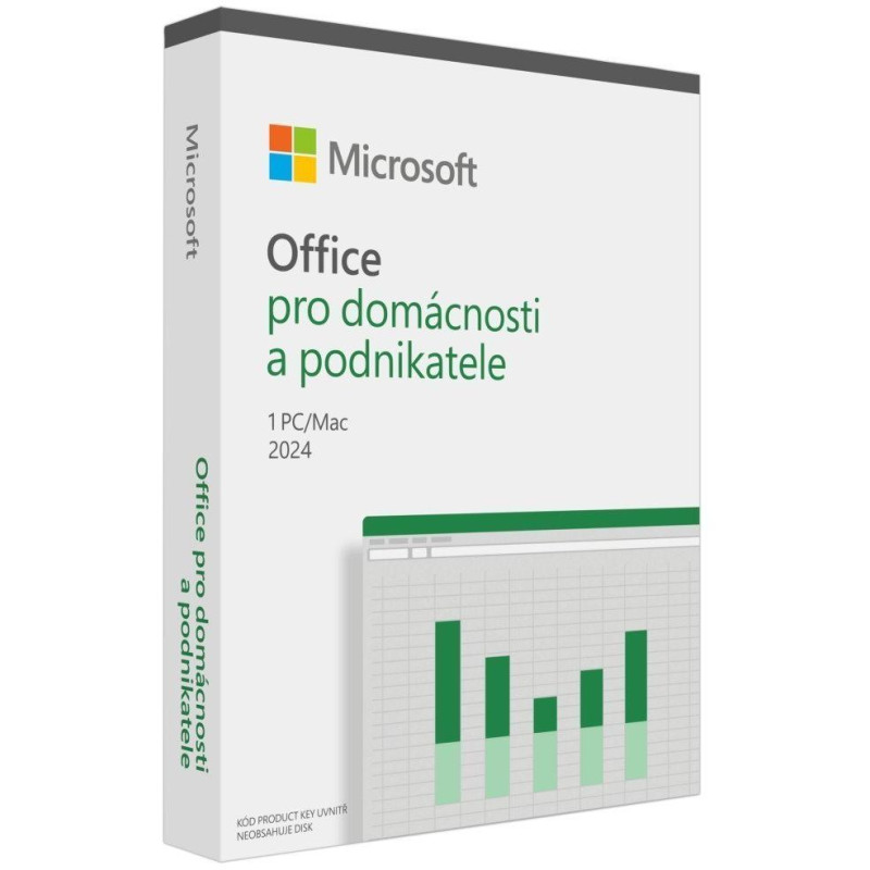 5 ks Microsoft Office pro domácnosti a podnikatele 2024 Czech Medialess + 1000 Kč Pluxee