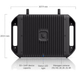 Ubiquiti UniFi Cloud Gateway Industrial - Router, Wi-Fi 7, Full UniFi OS, 1x 10GbE, 4x 2.5GbE, 1x SFP+, PoE+++ (270W)