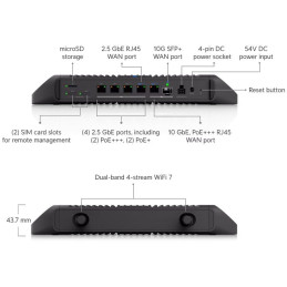 Ubiquiti UniFi Cloud Gateway Industrial - Router, Wi-Fi 7, Full UniFi OS, 1x 10GbE, 4x 2.5GbE, 1x SFP+, PoE+++ (270W)