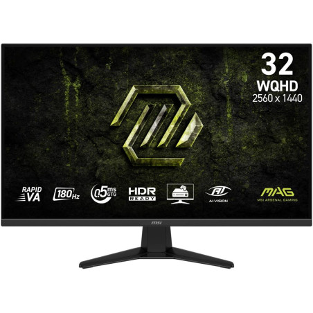 MSI Gaming MAG 325QF E18V/ 31,5"/ 2560x1440/ VA/ 0,5ms/ 180Hz/ 300cd/m2/ 3500:1/ HDMI/ DP/ VESA/ černý