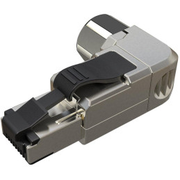 Solarix Konektor MPTL 90° RJ45 CAT6A STP samořezný SXRJ45-6A-STP-BK-SA-U