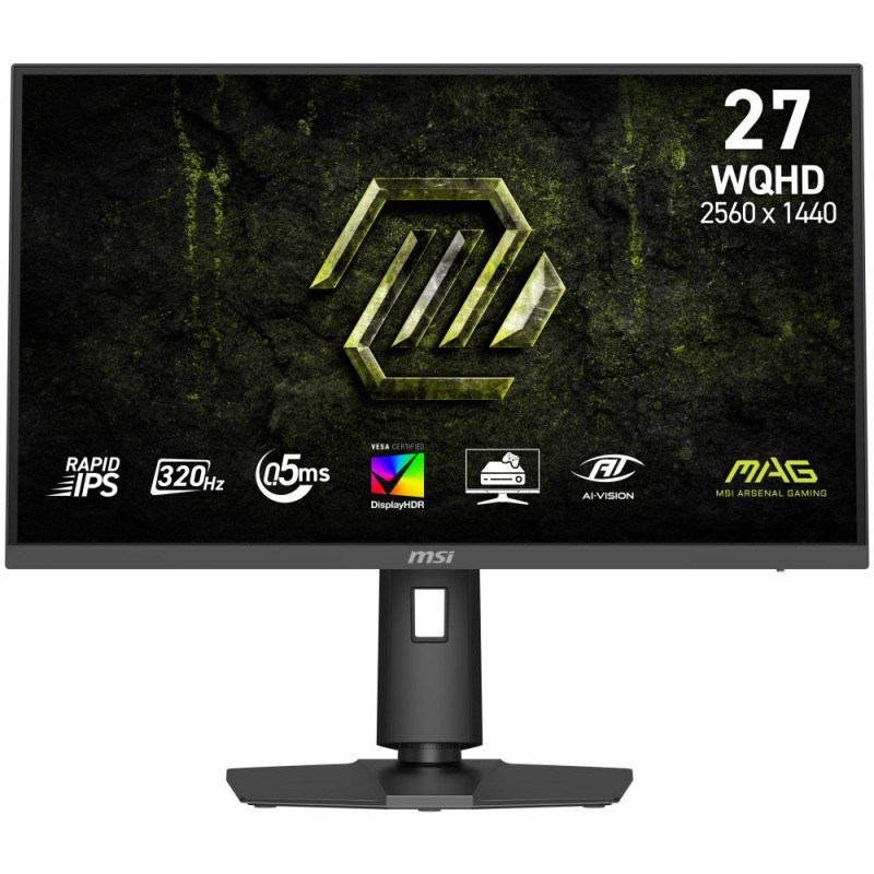 MSI Gaming MAG 274QPF X32/ 27"/ 2560x1440/ IPS/ 0,5ms/ 320Hz/ 300cd/m2/ 1000:1/ HDMI/ DP/ VESA/ černý