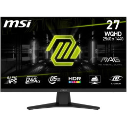MSI Gaming MAG 274QF X24/ 27"/ 2560x1440/ IPS/ 0,5ms/ 240Hz/ 250cd/m2/ 1000:1/ HDMI/ DP/ VESA/ černý