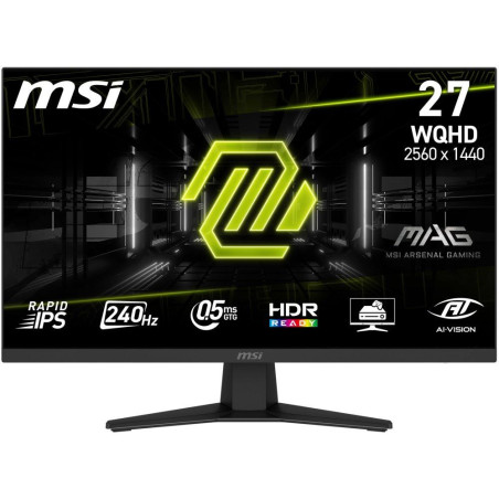 MSI Gaming MAG 274QF X24/ 27"/ 2560x1440/ IPS/ 0,5ms/ 240Hz/ 250cd/m2/ 1000:1/ HDMI/ DP/ VESA/ černý