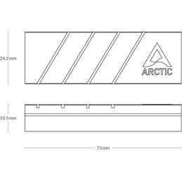 ARCTIC chladič pro SSD disky M2 Pro černý