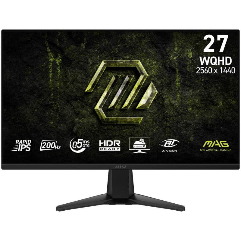 MSI Gaming MAG 275QF E20/ 27"/ 2560x1440/ IPS/ 0,5ms/ 200Hz/ 300cd/m2/ 1200:1/ HDMI/ DP/ VESA/ černý