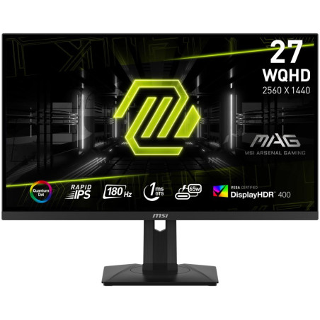 MSI Gaming MAG 274QRF QD E2/ 27"/ 2560x1440/ IPS/ 1ms/ 180Hz/ 400cd/m2/ 1000:1/ HDMI/ DP/ USB/ VESA/ černý