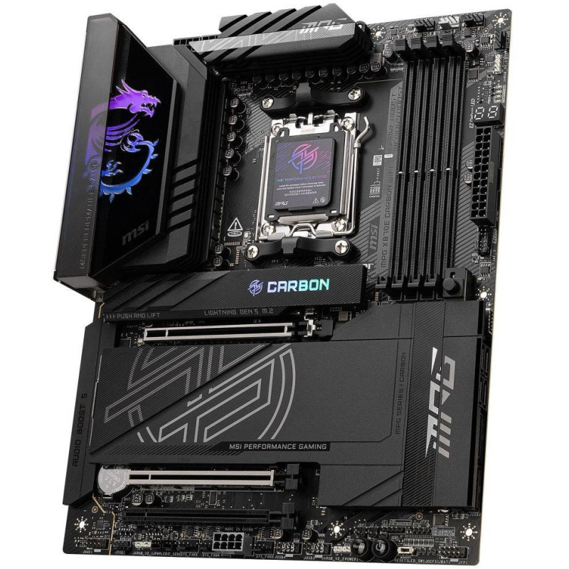 OPRAVENÉ - MSI MPG X870E CARBON WIFI / AMD X870E / AM5 / 4x DDR5 / 4x M.2 / HDMI / USB-C / WiFi / ATX