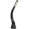 IMMAX LED stolná lampička MAGIC / magnetické Qi nabíjanie / ohybný krk / 12,5 W / 9V / 2,22 A / 320lm / USB-C / čierna