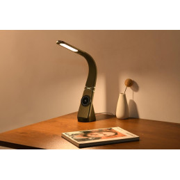 IMMAX LED stolní lampička MAGIC/ magnetické Qi nabíjení/ ohebný krk/ 12,5W/ 9V/2,22A/ 320lm/ USB-C/ černá