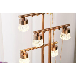 IMMAX LED dekorativní lampička 2v1 LUMITREE/ organizér na šperky/ 1,5W/ 5V/1A/ 3000K/ USB-C/ růžové zlato