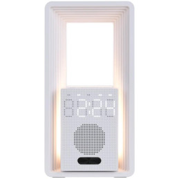 IMMAX LED budík CALM/ relaxační zvuky/ 18W/ vstup 12V/1,5A/ výstup 10W (5V/2A)/ 3000K/ USB/ bílý