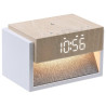 IMMAX LED budík DECENT/ bezdrôtové nabíjanie/ biely šum/ 20W/ vstup 9V/2,22/12V/1,67A (PD 20W)/ 30lm/ USB-C/ hnedo-biely