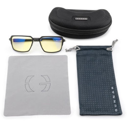 GUNNAR kancelářske/herní brýle TERA ONYX SILVER  * jantárová skla BLF 65 * GUNNAR focus