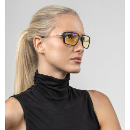 GUNNAR kancelářske/herní brýle TERA ONYX SILVER  * jantárová skla BLF 65 * GUNNAR focus