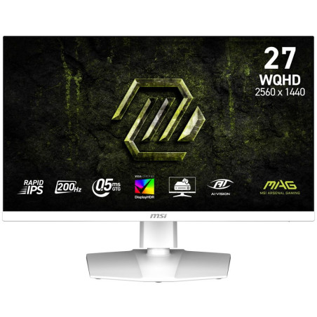 MSI Gaming MAG 274QRFW E20/ 27"/ 2560x1440/ IPS/ 0,5ms/ 200Hz/ 300cd/m2/ 1000:1/ HDMI/ DP/ VESA/ bílý