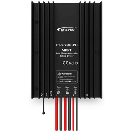 EPEVER Tracer2606LPLI solární MPPT regulátor 10A, 12/24 V, vstup 60V