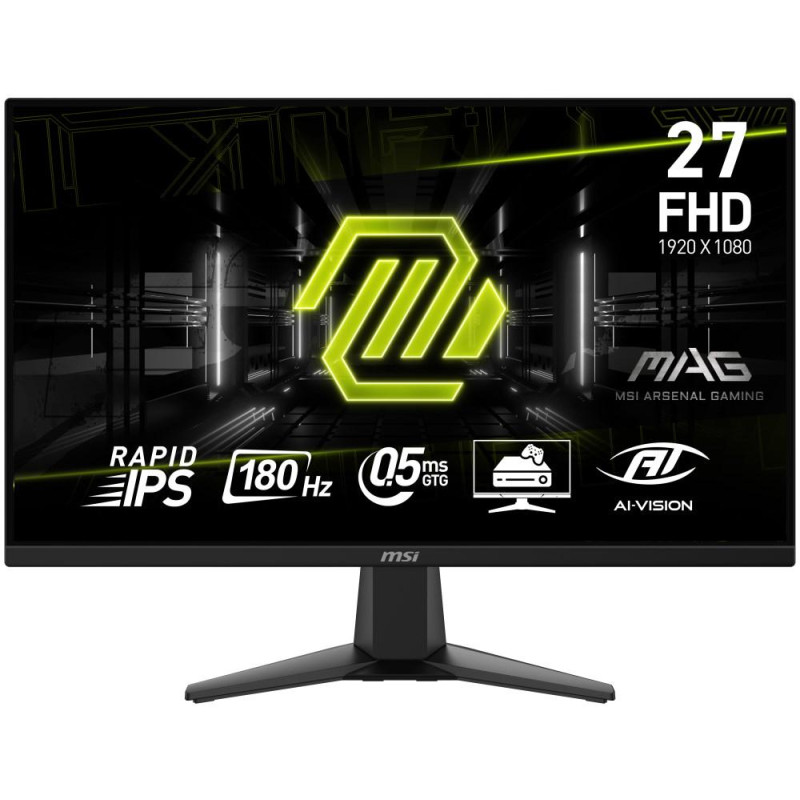 MSI Gaming MAG 275F/ 27"/ 1920x1080/ IPS/ 0,5ms/ 180Hz/ 250cd/m2/ 1000:1/ HDMI/ DP/ VESA/ černý