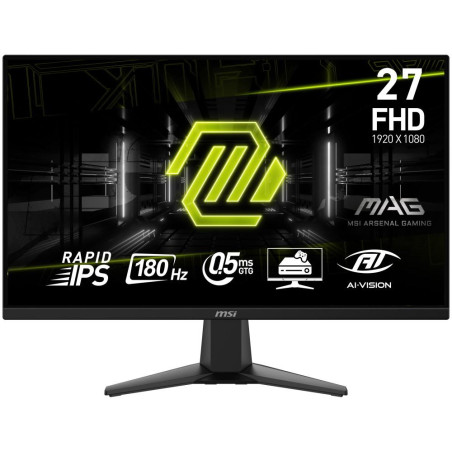 MSI Gaming MAG 275F/ 27"/ 1920x1080/ IPS/ 0,5ms/ 180Hz/ 250cd/m2/ 1000:1/ HDMI/ DP/ VESA/ černý
