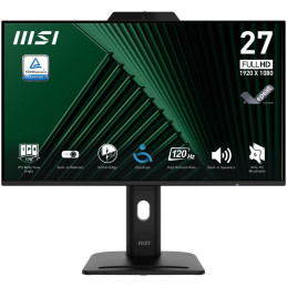 MSI PRO MP272PMG/ 27"/ 1920x1080/ IPS/ 4ms/ 120Hz/ 300cd/m2/ 1500:1/ HDMI/ DP/ USB/ VESA/ černý
