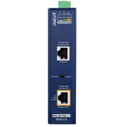 Planet IPOE-176, Ultra PoE++ průmyslový injector 802.3bt do 95W, vstup 48-54V, 10 Gb, DIN, IP30, -40~75st.