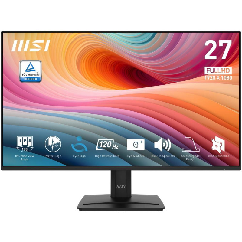 MSI PRO MP275 E2/ 27"/ 1920x1080/ IPS/ 4ms/ 120Hz/ 300cd/m2/ 1500:1/ HDMI/ VESA/ černý