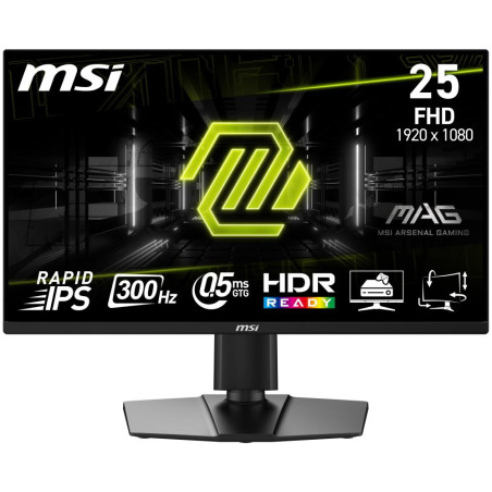 MSI Gaming MAG 255PXF/ 25"/ 1920x1080/ IPS/ 0,5ms/ 300Hz/ 250cd/m2/ 1000:1/ HDMI/ DP/ VESA/ černý