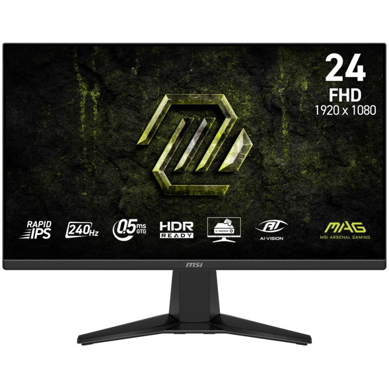 MSI Gaming MAG 245F X24/ 24"/ 1920x1080/ IPS/ 0,5ms/ 240Hz/ 300cd/m2/ 1000:1/ HDMI/ DP/ VESA/ černý