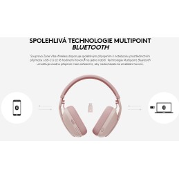 Zestaw słuchawkowy Bluetooth Logitech Zone Vibe Wireless MS - OFF WHITE - EMEA