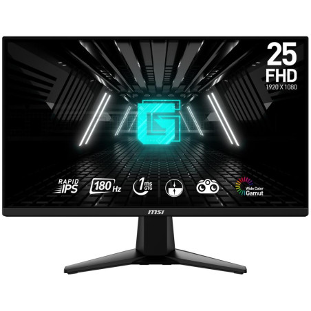 MSI Gaming G255F/ 25"/ 1920x1080/ IPS/ 1ms/ 180Hz/ 300cd/m2/ 1000:1/ HDMI/ DP/ VESA/ černý